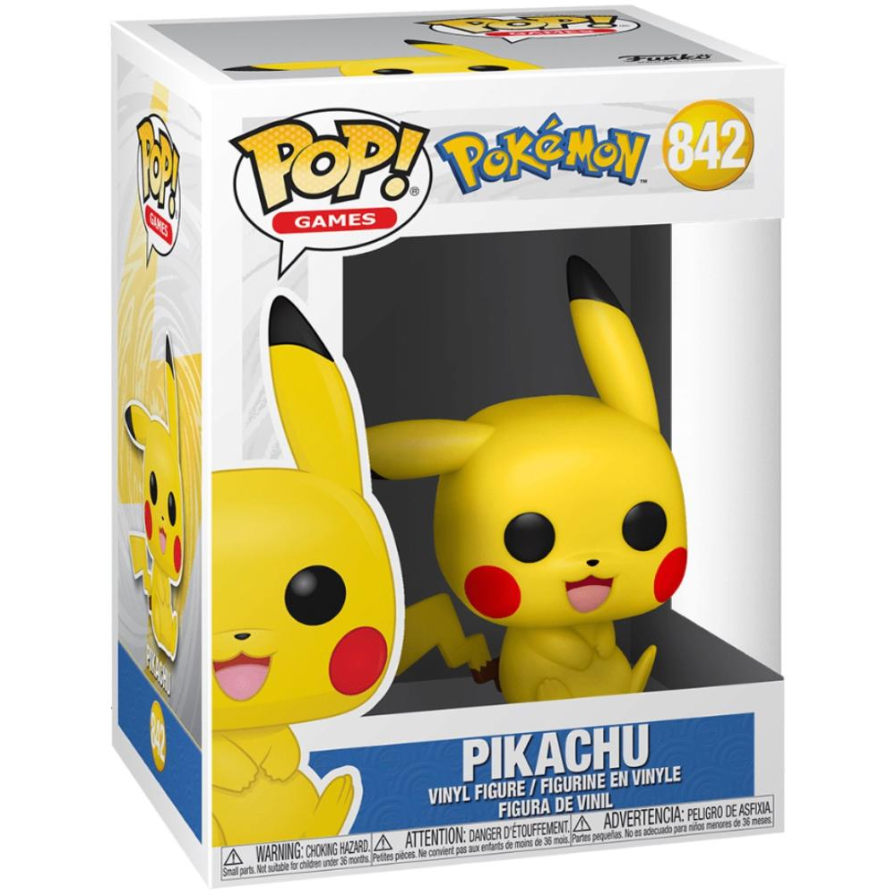 FUNKO POP POKEMON - VINYL FIGURE 842 PIKACHU (SITTING) 9CM