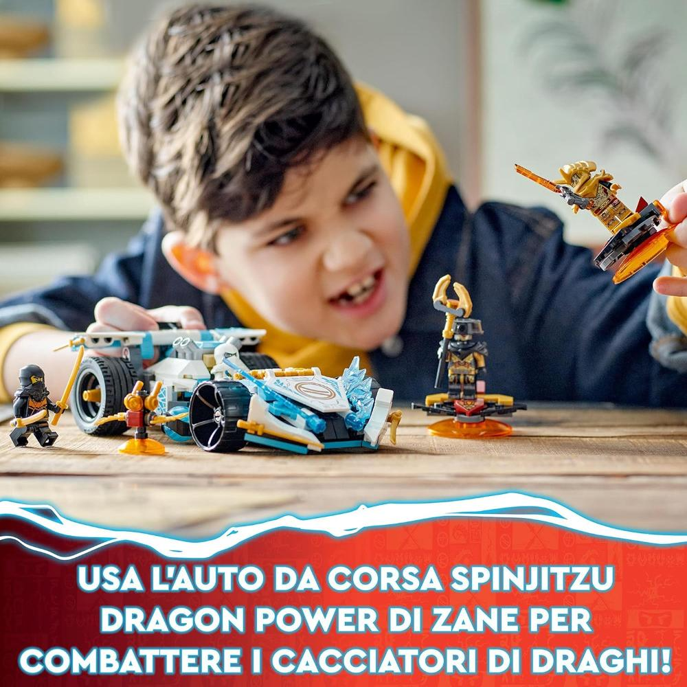 LEGO NINJAGO - Auto da corsa Spinjitzu Dragon Power di Zane 71791 *EOL