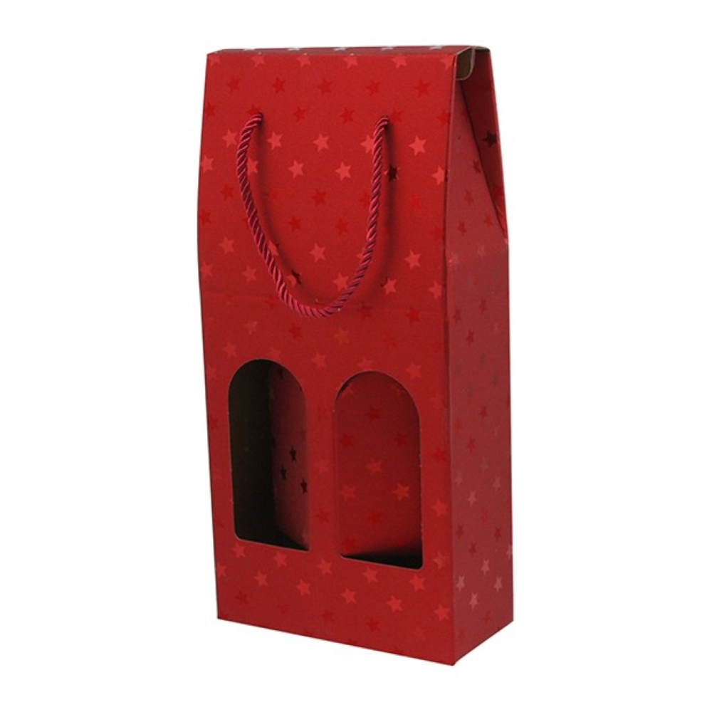 NATALUNA BUSTA P/2BOTT.300G 18X38.5X8.3CM M.579 ROSSO