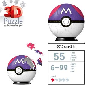 Ravensburger Puzzle 3D - Puzzleball 54 pc Masterball viola 11564