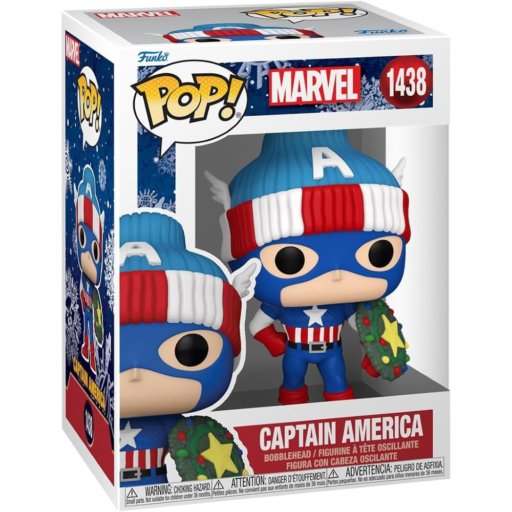 FUNKO POP MARVEL: HOLIDAY - POP FUNKO VINYL FIGURE 1438 CAPTAIN AMERICA 9CM 30/09/24