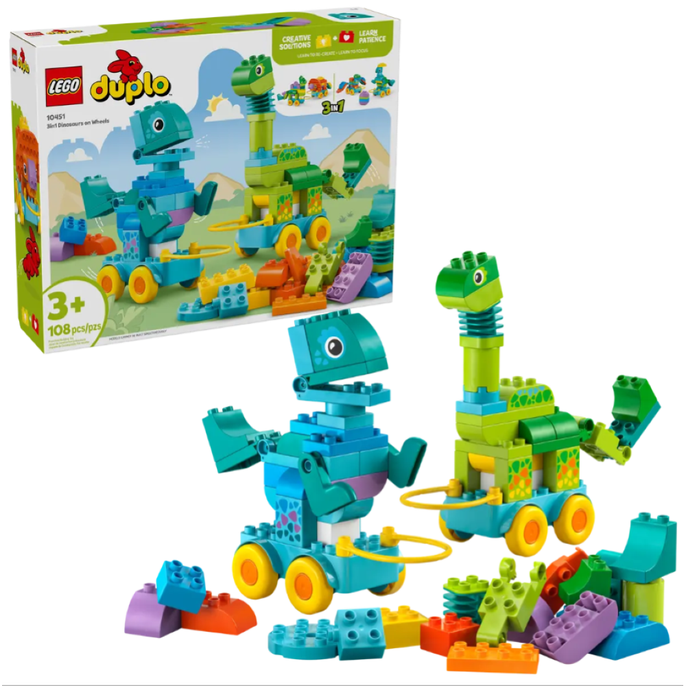 LEGO DUPLO - Dinosauri su ruote 3 in 1 10451