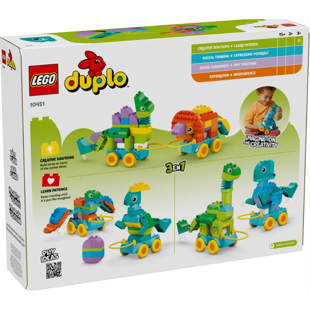 LEGO DUPLO - Dinosauri su ruote 3 in 1 10451