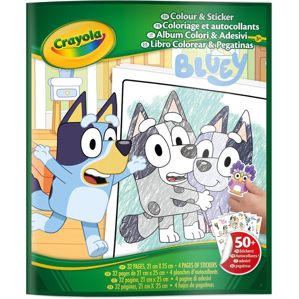 CRAYOLA - ALBUM COLOR & STICKER BLUEY 04-2664
