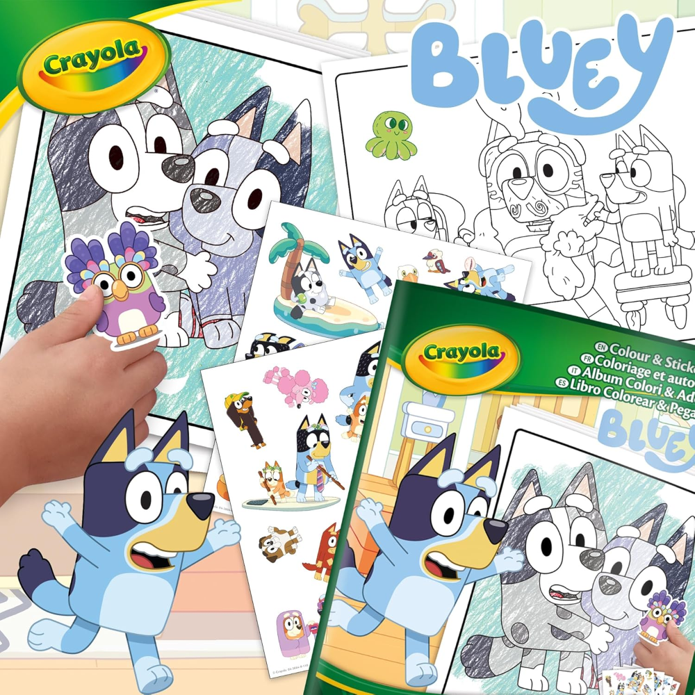 CRAYOLA - ALBUM COLOR & STICKER BLUEY 04-2664