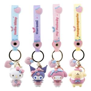 YuMe Keychain - Hello Kitty and Friends Keychain & Strap Peach Series - PDQ (12 Units) 11645