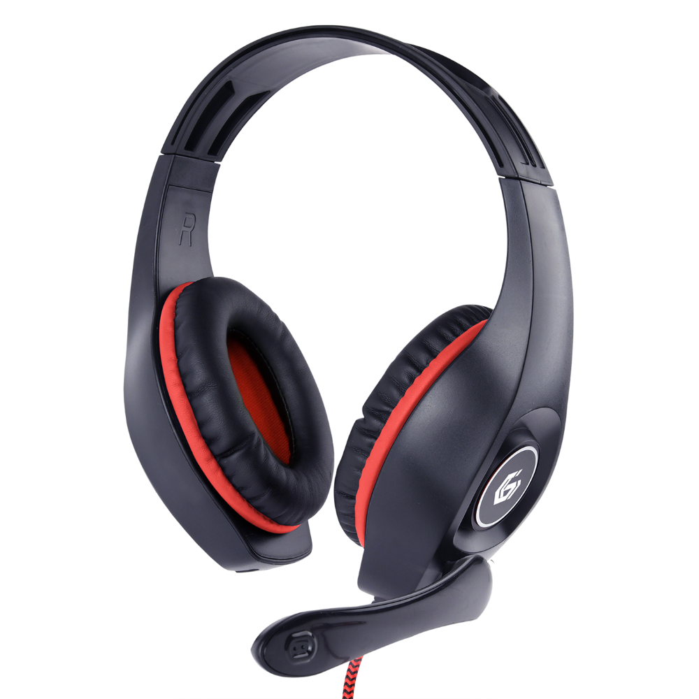 TECHMADE GEMBIRD CUFFIE GAMING CON CONTROLLO VOLUME,ROSSO-NERE