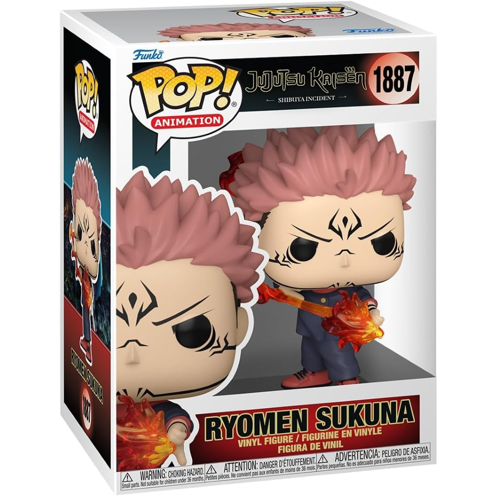 FUNKO POP JUJUTSU KAISEN - VINYL FIGURE 1887 RYOMEN SUKUNA (FIRE ARROW) 9CM