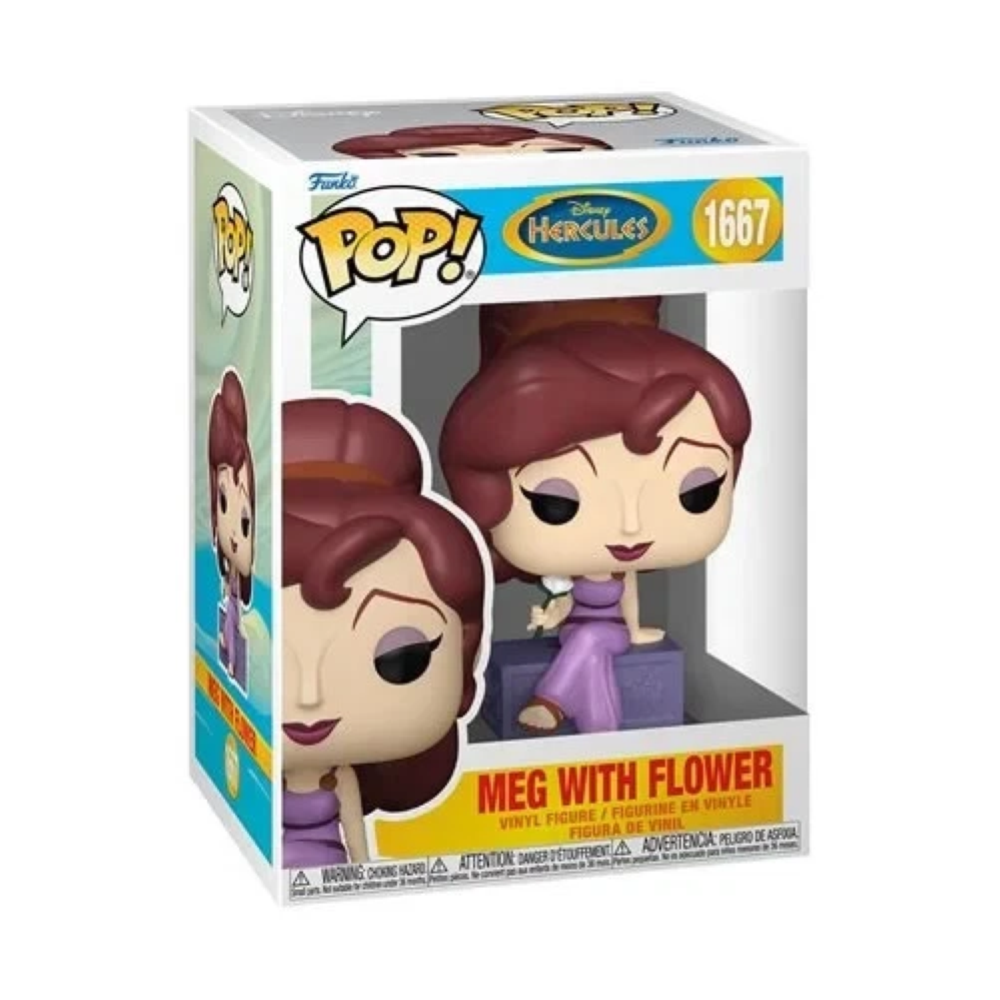 FUNKO POP DISNEY - HERCULES 25TH ANNIVERSARY - VINYL FIGURE 1667 MEG WITH FLOWER 9CM