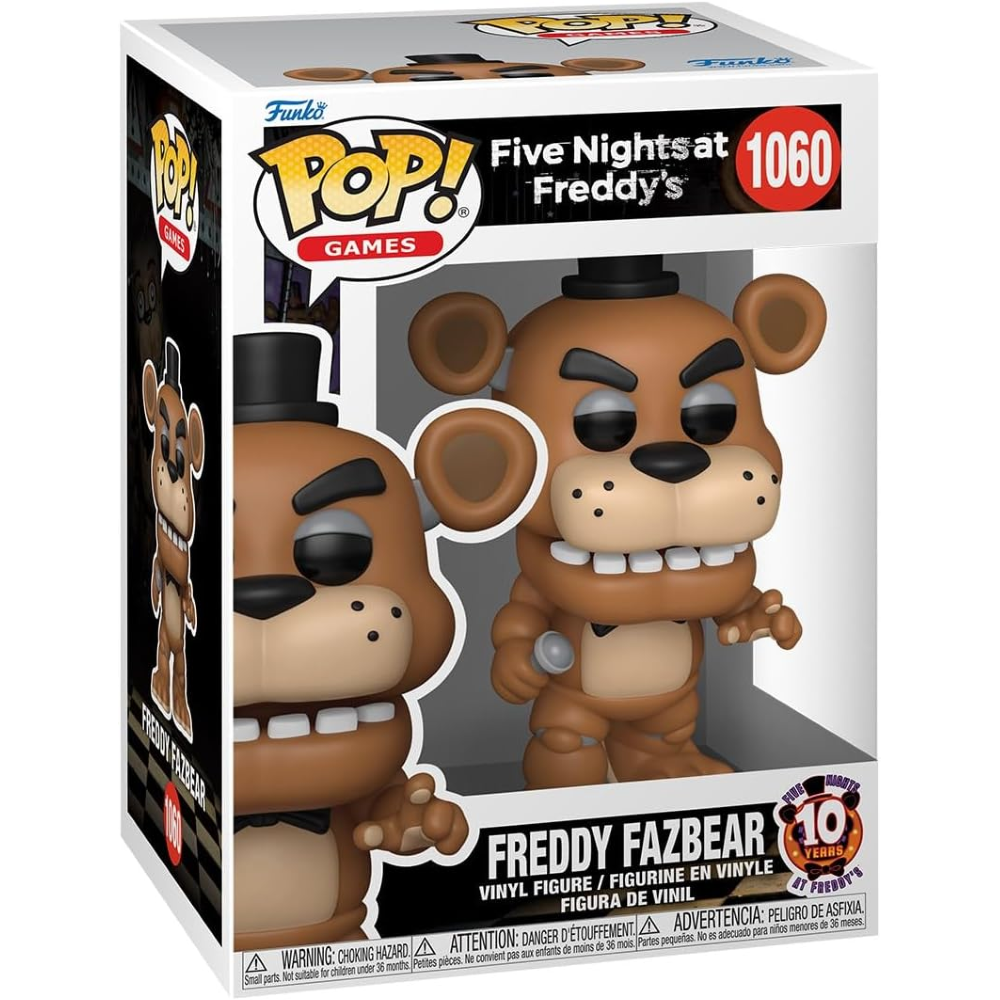 FUNKO POP FIVE NIGHTS AT FREDDY'S: 10TH ANNIVERSARY - VINYL FIGURE 1060 FREDDY FAZBEAR 9CM - 87116