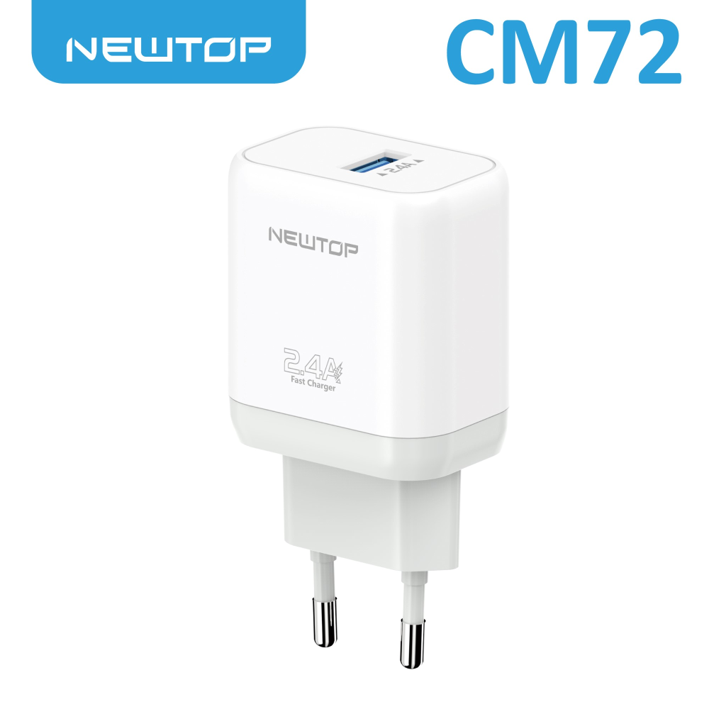 NEWTOP CM72 CARICATORE DA MURO 1USB 12W 2.4A