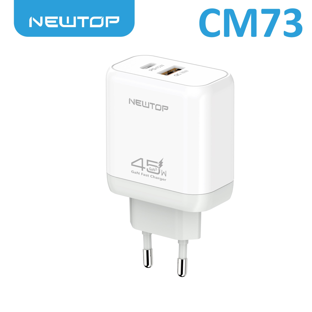 NEWTOP CM73 CARICATORE DA MURO USB-A + PD 45W