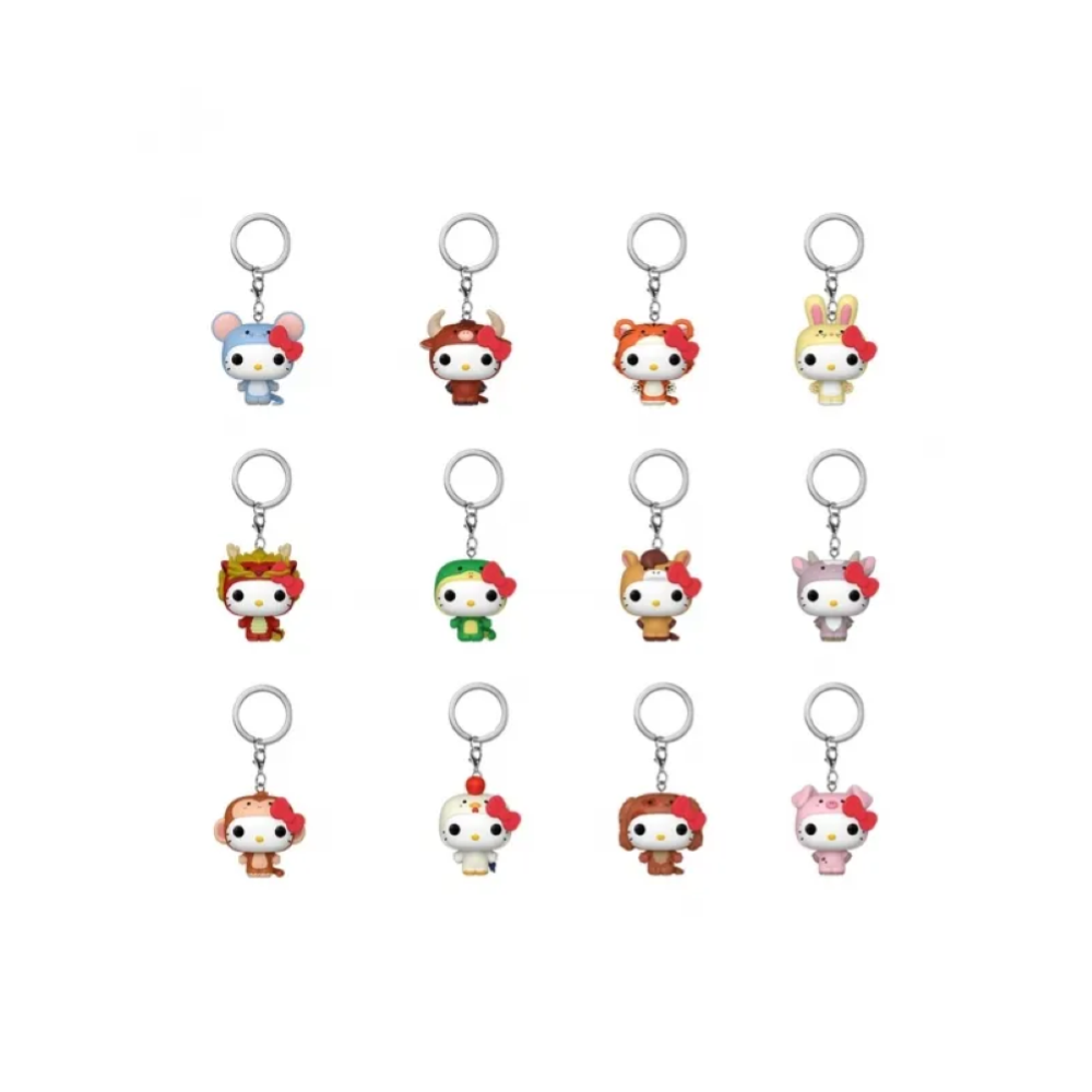 FUNKO POP KEYCHAIN - HELLO KITTY ANIMALS - DISPLAY 12PZ 4CM 