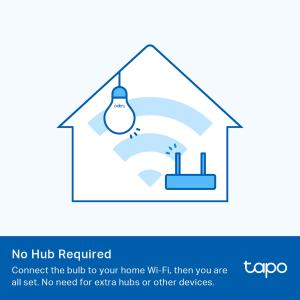 TAPO L510E   Lampadina LED Smart Wi-Fi con luce dimmerabile 2700KOMCLOUD Lampadina Wi-FI RGB + Bianco CCT E27 dimmerabile EE-11WE27