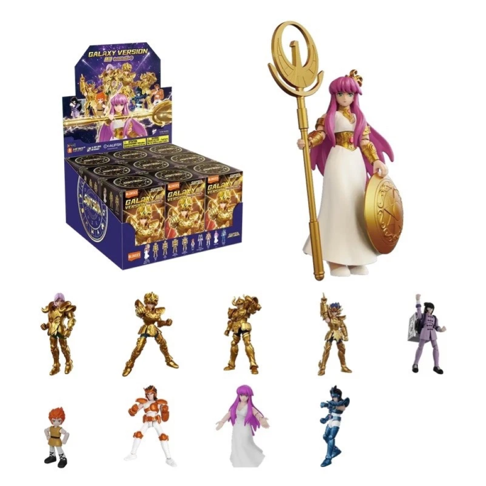 Blokees - Saint Seiya Blind Box - GALAXY VERSION 03 - 75033 Gold Zodiac Blind Box 9  8CM 
