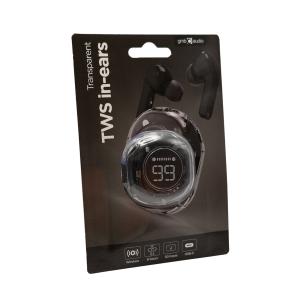 TECHMADE GEMBIRD AURICOLARI IN-EAR TWS TRASPARENTI - NERO