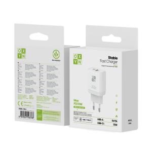 OXYN CM61 CARICATORE DA MURO USB-A + PD 33W