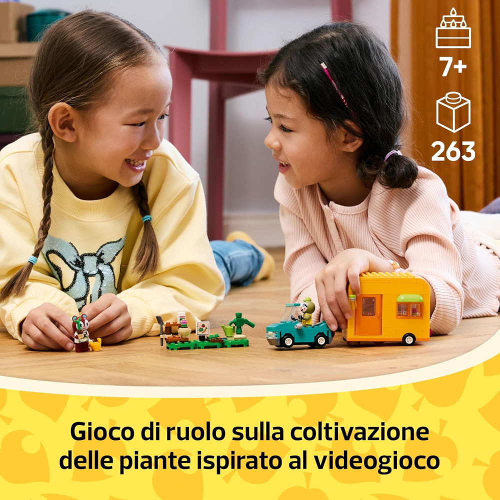LEGO ANIMAL CROSSING - La roulotte e il negozio di giardinaggio di Florindo 77054 