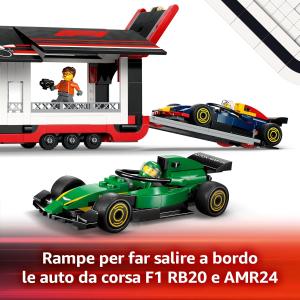 LEGO CITY - Autotrasportatore F1 con Monoposto RB20 e AMR24 F1 60445 