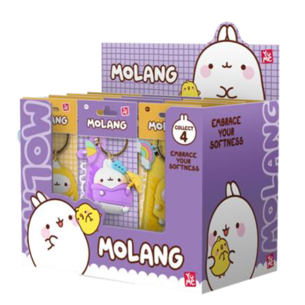 YuMe Keychain - Molang Keychain & Strap Weather Series - PDQ (9 Units) 16210 5CM