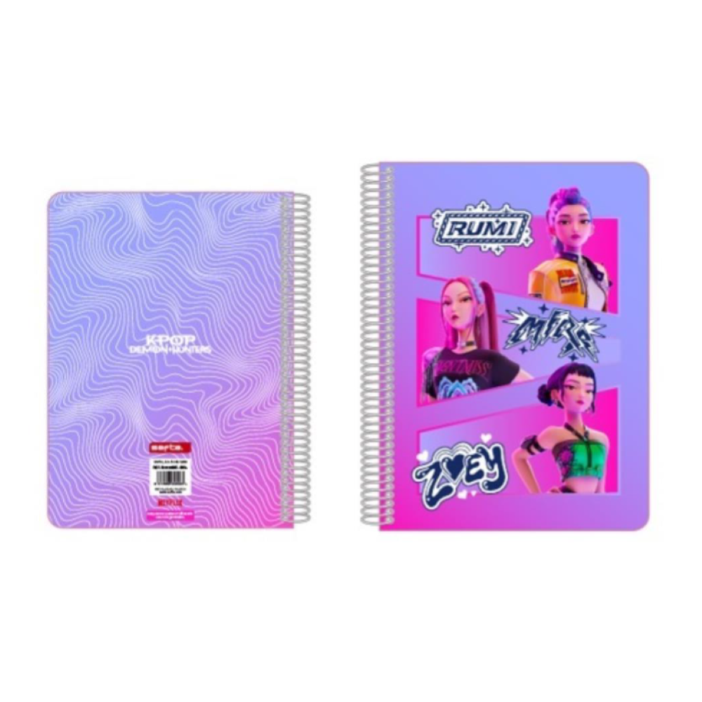 PREORDINE KPOP DEMON HUNTERS - NOTEBOOK SPIRALATO COPERTINA CARTONATA A5  31/06/2026 