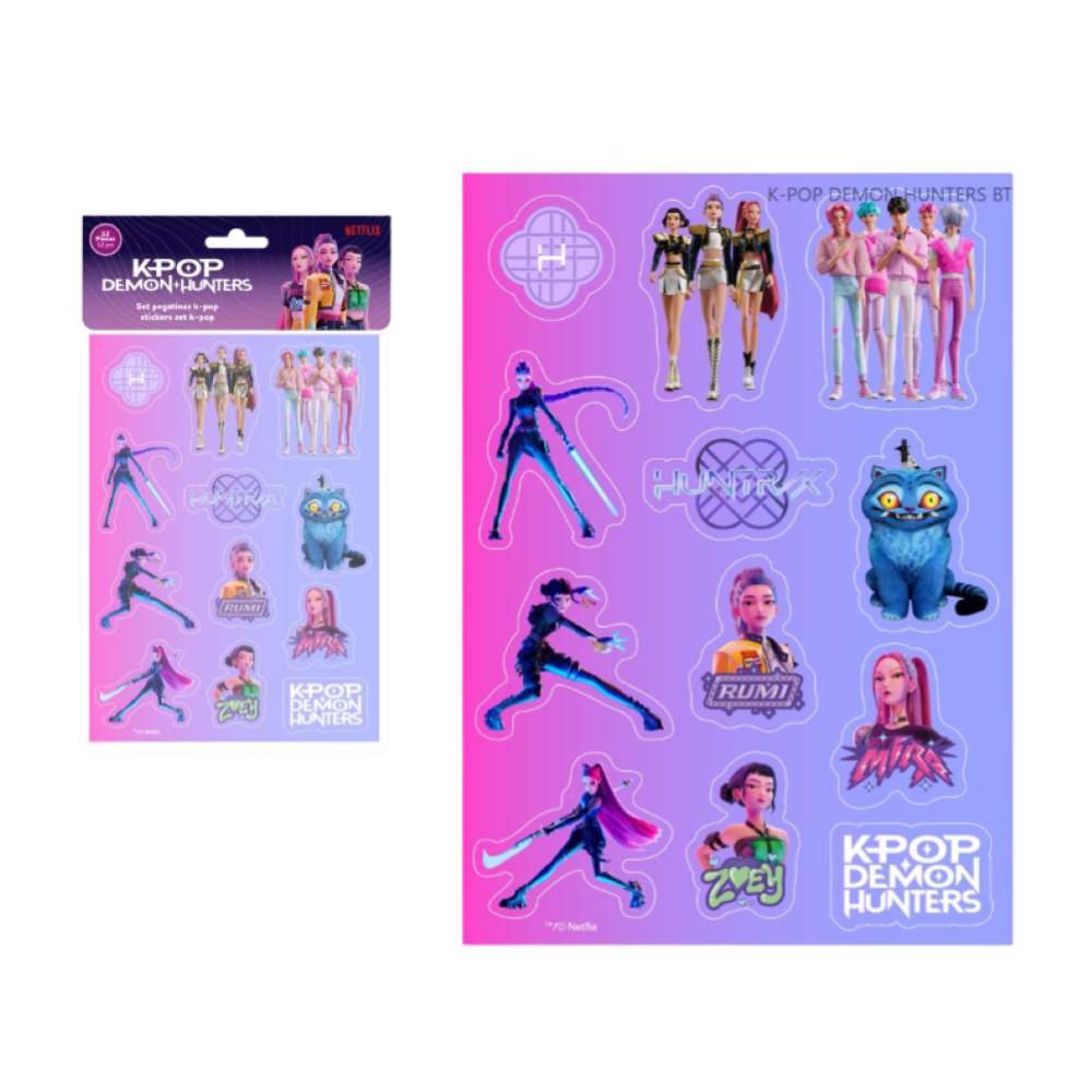 KPOP DEMON HUNTERS - STICKERS DA 12 STICKER SAGOMATI 