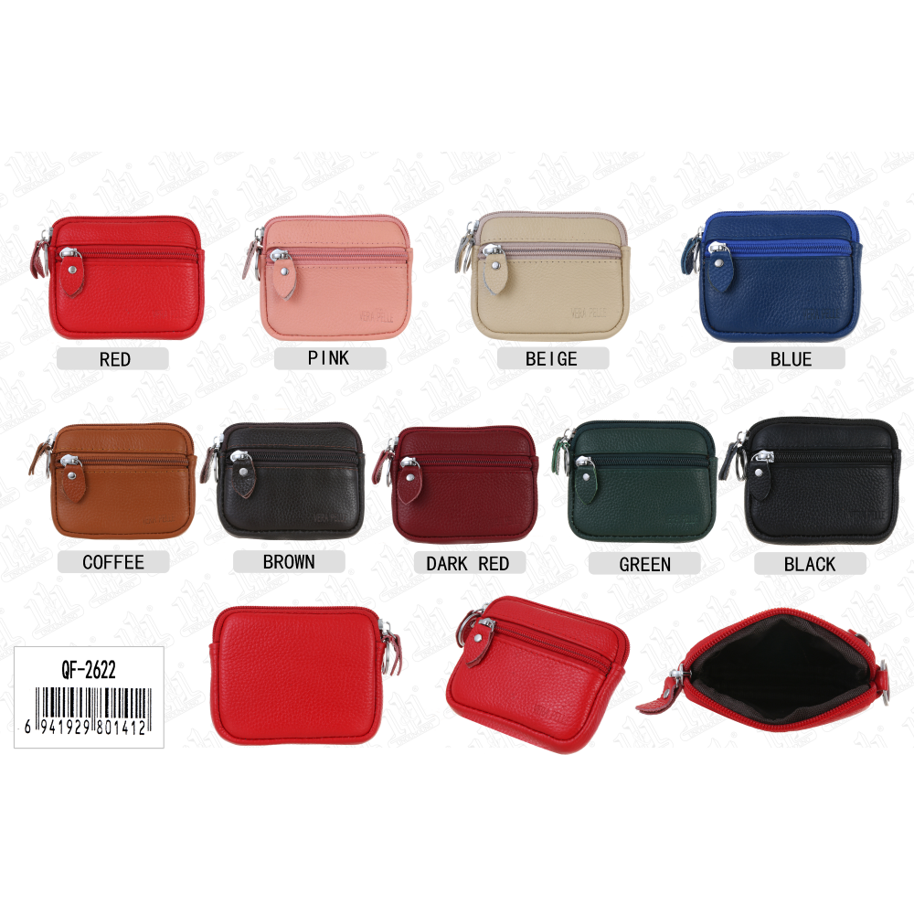 111 - PORTAFOGLIO COLORE ASSORTITO QF-2622 PELLE