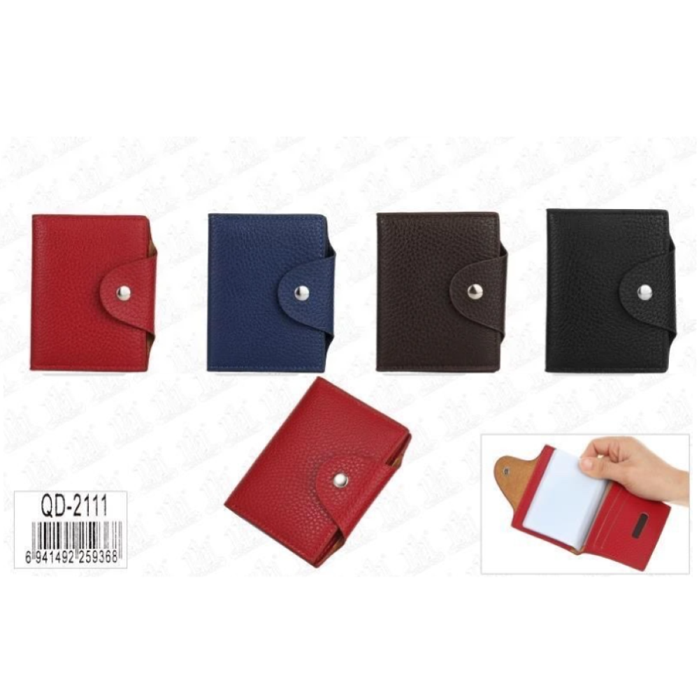 111 - PORTAFOGLIO COLORE ASSORTITO QD-2111  VERA PELLE