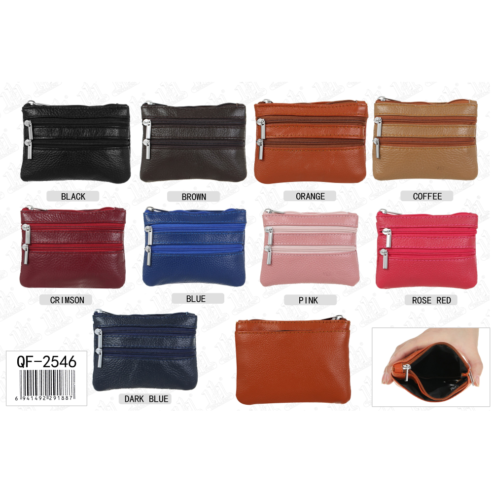 111 - PORTAFOGLIO COLORE ASSORTITO QF-2546 VERA PELLE