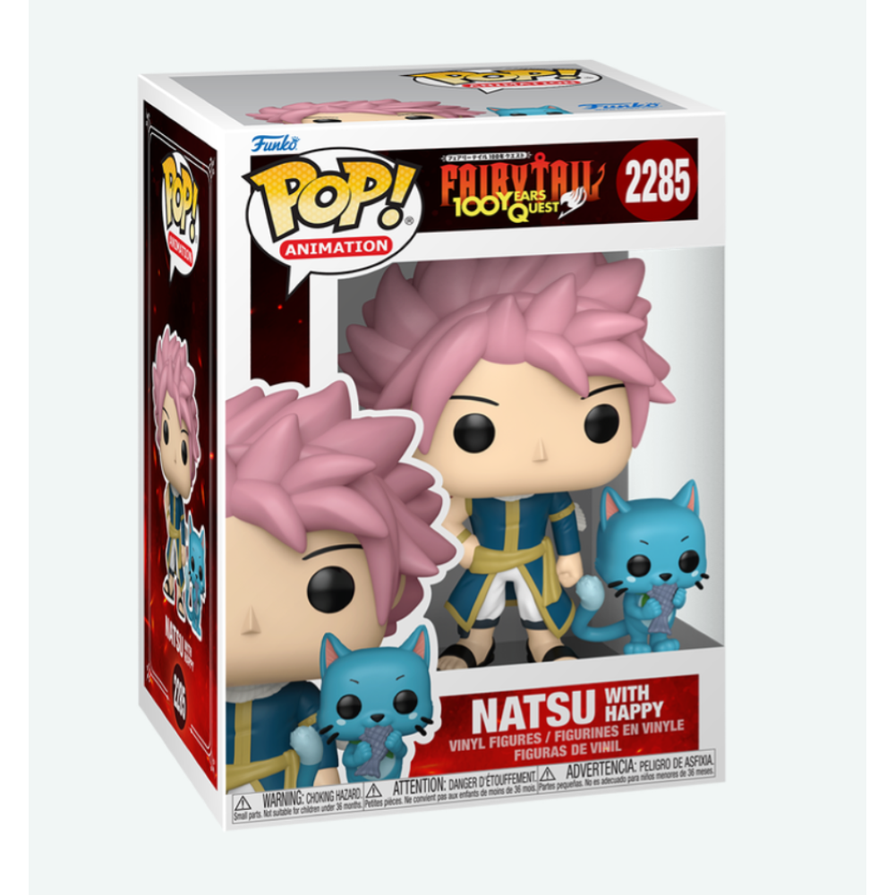 FUNKO POP FAIRY TAIL S5 - VINYL FIGURE  2285 NATSU WITH HAPPY 9CM 