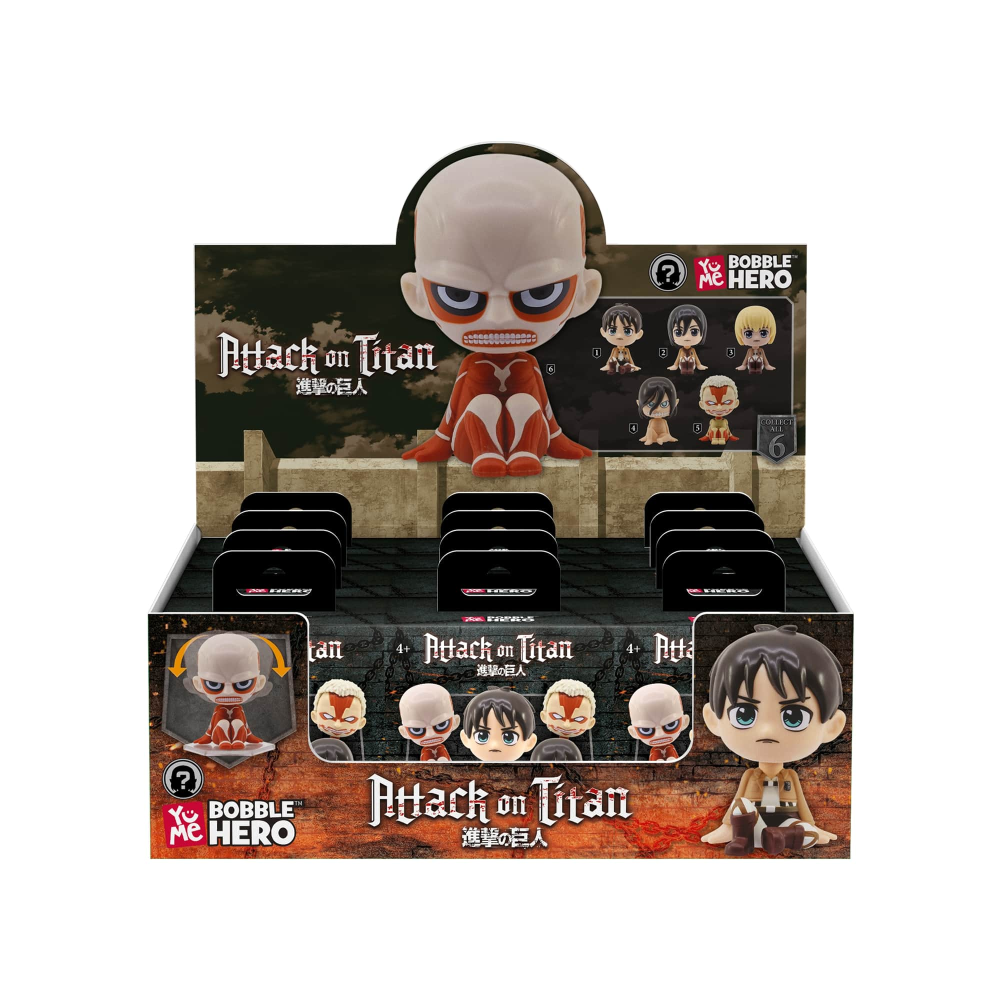 YuMe Blind Box - Bobble Hero - Attack On Titan - PDQ (12 Units) 11557