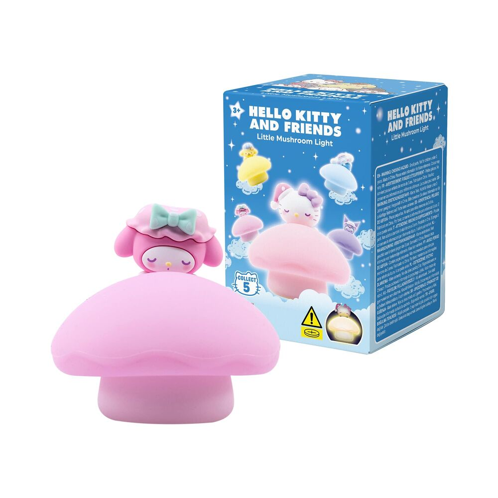 YuMe Blind Box - Hello Kitty and Friends Night Light Little Mushroom Light Series - PDQ (12 Units) 16330 7CM