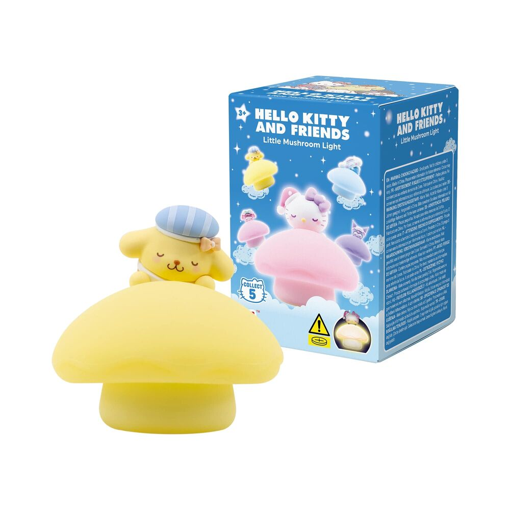 YuMe Blind Box - Hello Kitty and Friends Night Light Little Mushroom Light Series - PDQ (12 Units) 16330 7CM