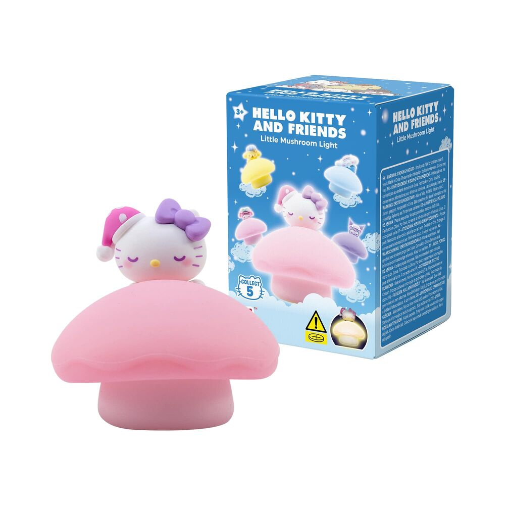 YuMe Blind Box - Hello Kitty and Friends Night Light Little Mushroom Light Series - PDQ (12 Units) 16330 7CM