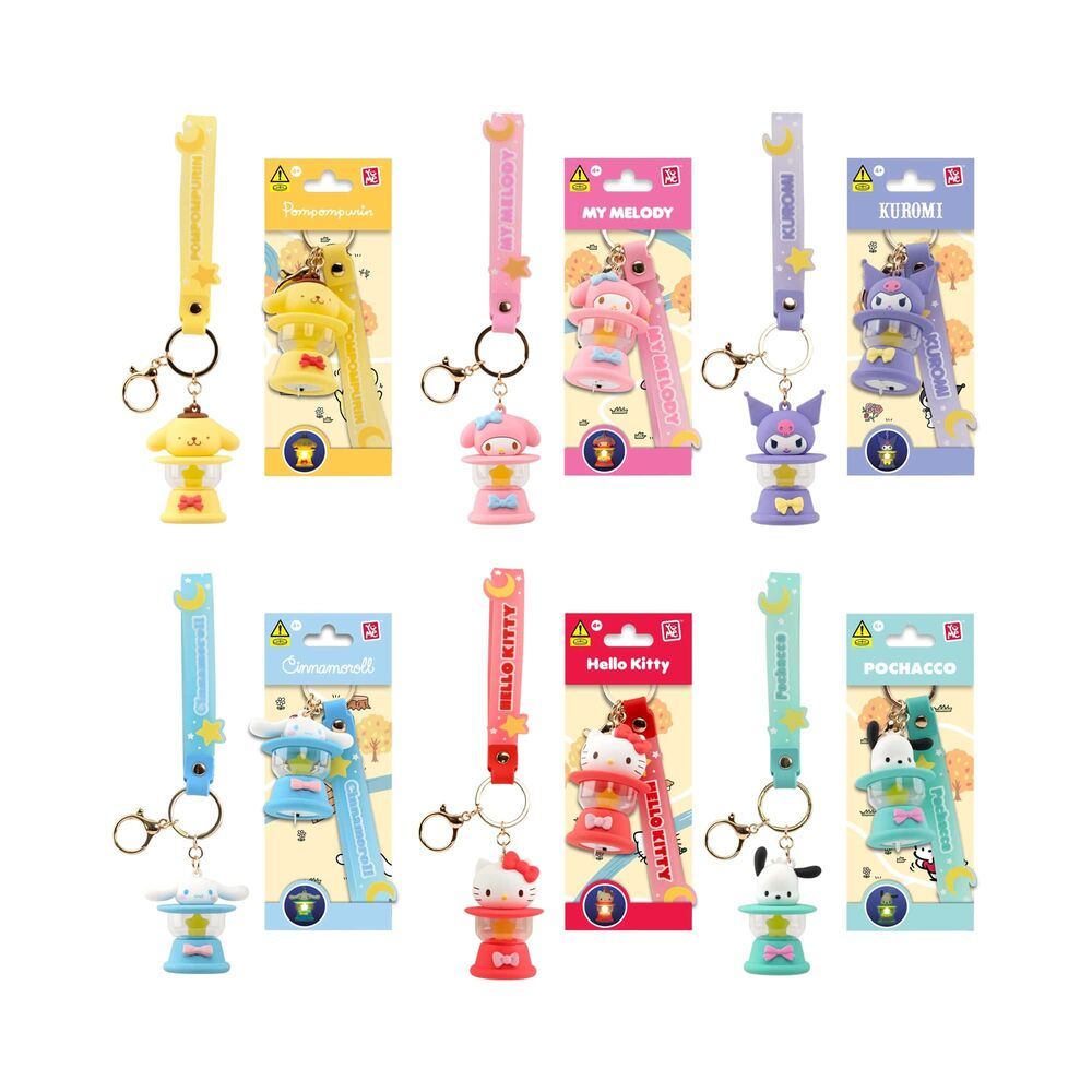 YuMe Keychain - Hello Kitty and Friends Keychain & Strap Light-Up Camping Lamp Series PDQ (9 UNITS) 11970
