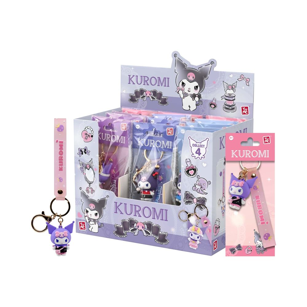 YuMe Keychain - Hello Kitty and Friends Keychain & Strap Kuromi Cute Outfit Series - PDQ (12 Units) 11765 5CM