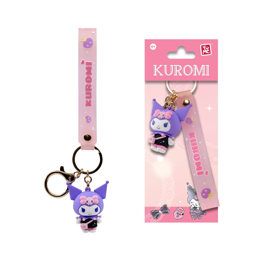 YuMe Keychain - Hello Kitty and Friends Keychain & Strap Kuromi Cute Outfit Series - PDQ (12 Units) 11765 5CM