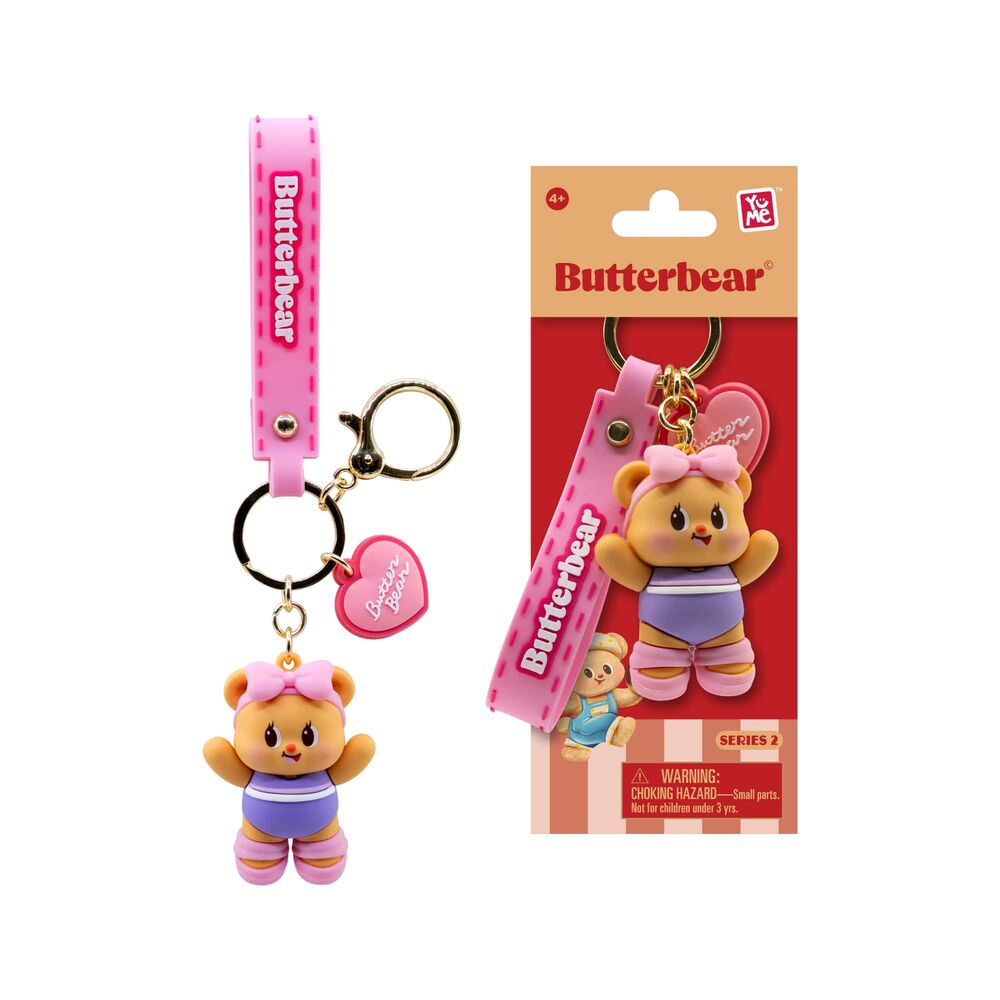 YuMe Keychain - Butterbear Keychain & Strap Everyday Series 2 - PDQ (12Units) 16350 6CM