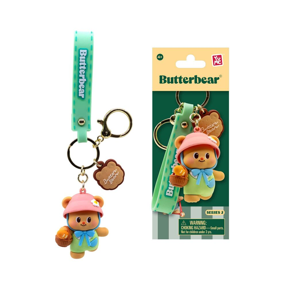 YuMe Keychain - Butterbear Keychain & Strap Everyday Series 2 - PDQ (12Units) 16350 6CM
