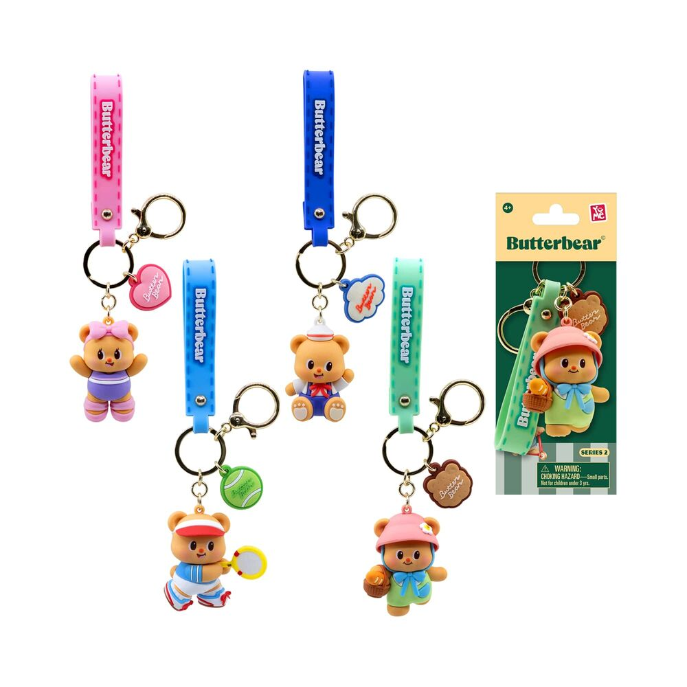 YuMe Keychain - Butterbear Keychain & Strap Everyday Series 2 - PDQ (12Units) 16350 6CM