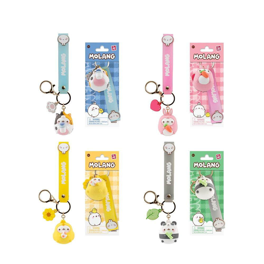 YuMe Keychain - Molang Keychain & Strap Animal Costume Series - PDQ (9 Units) 16220 5CM