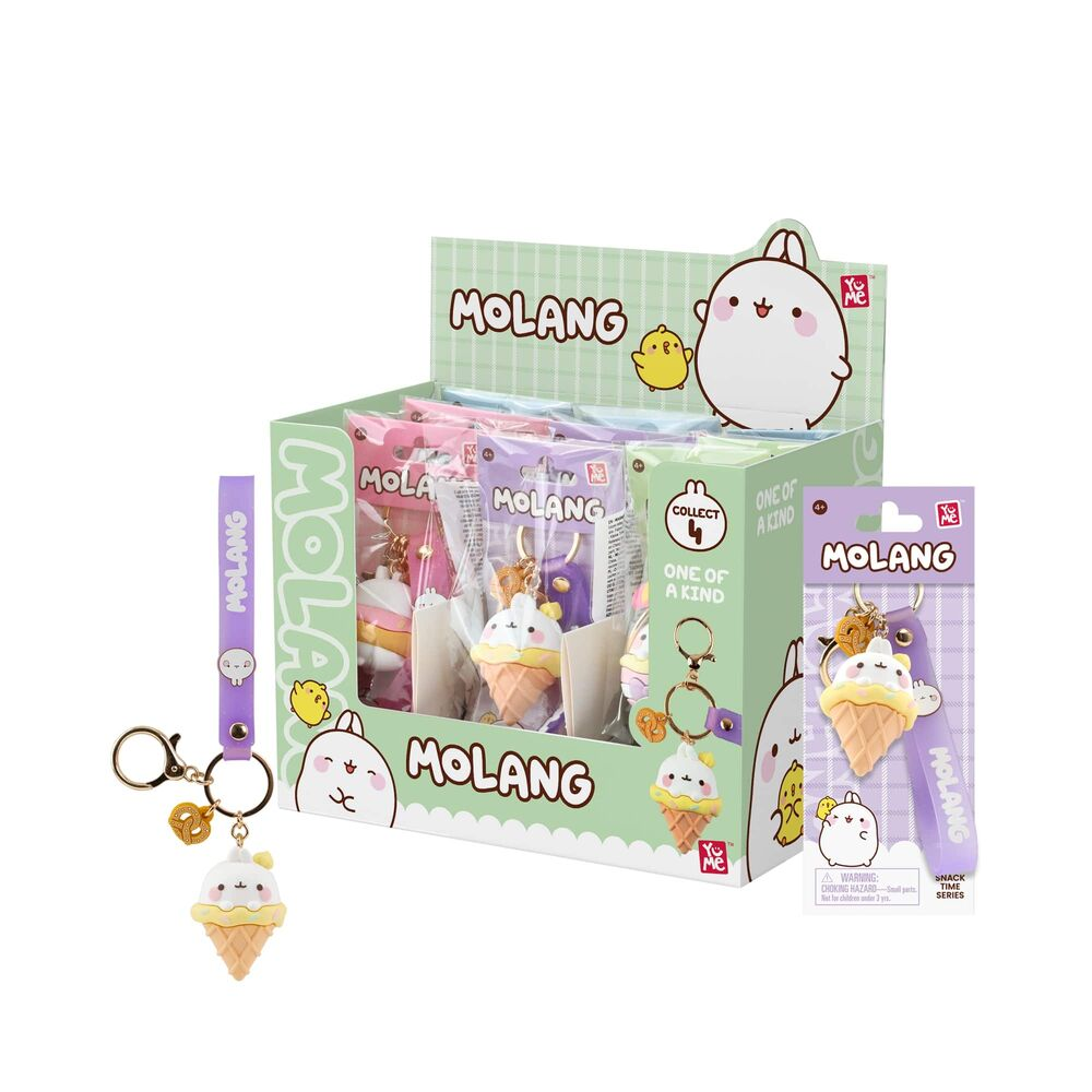 YuMe Keychain - Molang Keychain & Strap Snack Time Series - PDQ (9Units) 16230 5CM