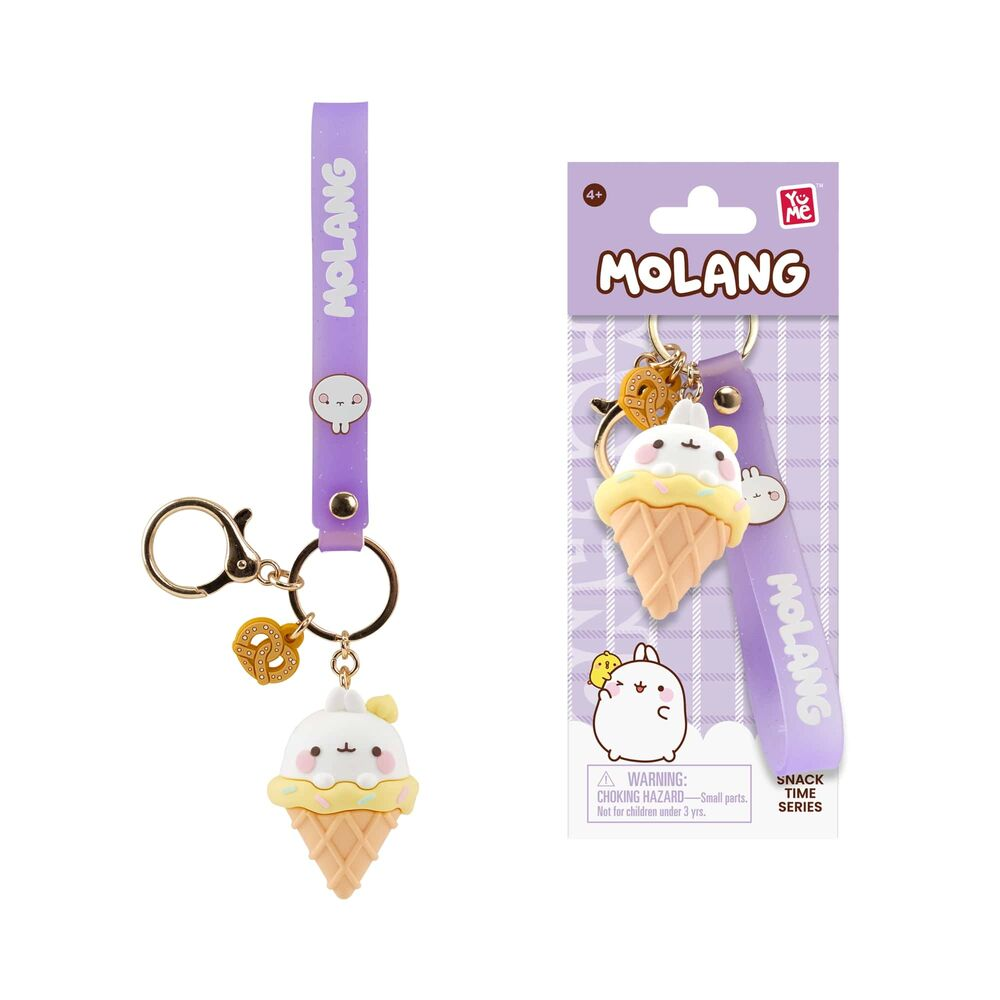 YuMe Keychain - Molang Keychain & Strap Snack Time Series - PDQ (9Units) 16230 5CM