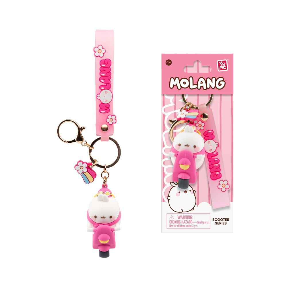 YuMe Keychain - Molang Keychain & Strap Scooter Series - PDQ (12 Units) 16190 6CM