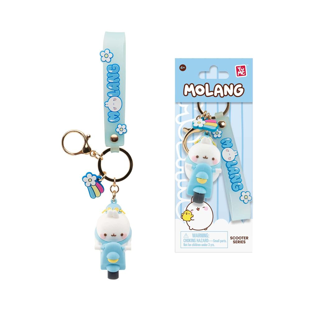 YuMe Keychain - Molang Keychain & Strap Scooter Series - PDQ (12 Units) 16190 6CM