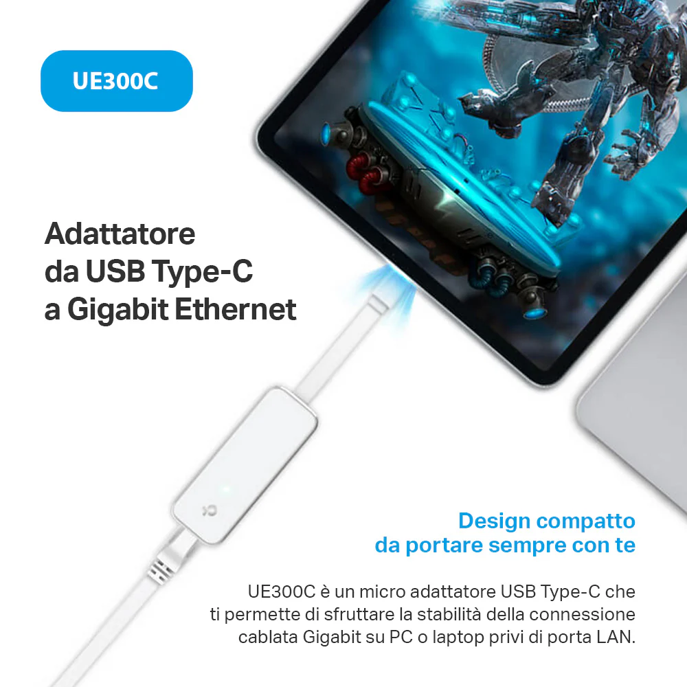 TP-LINK / Adattatore di rete da USB 3.0 Type C a Gigabit Ethernet