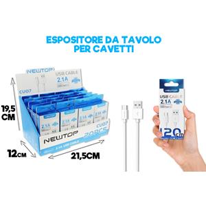 NEWTOP CU07 SMALL BLISTER CAVO 120CM USB/MICRO USB