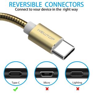 NEWTOP CU11 STEEL CAVO 100CM USB/TYPE-C