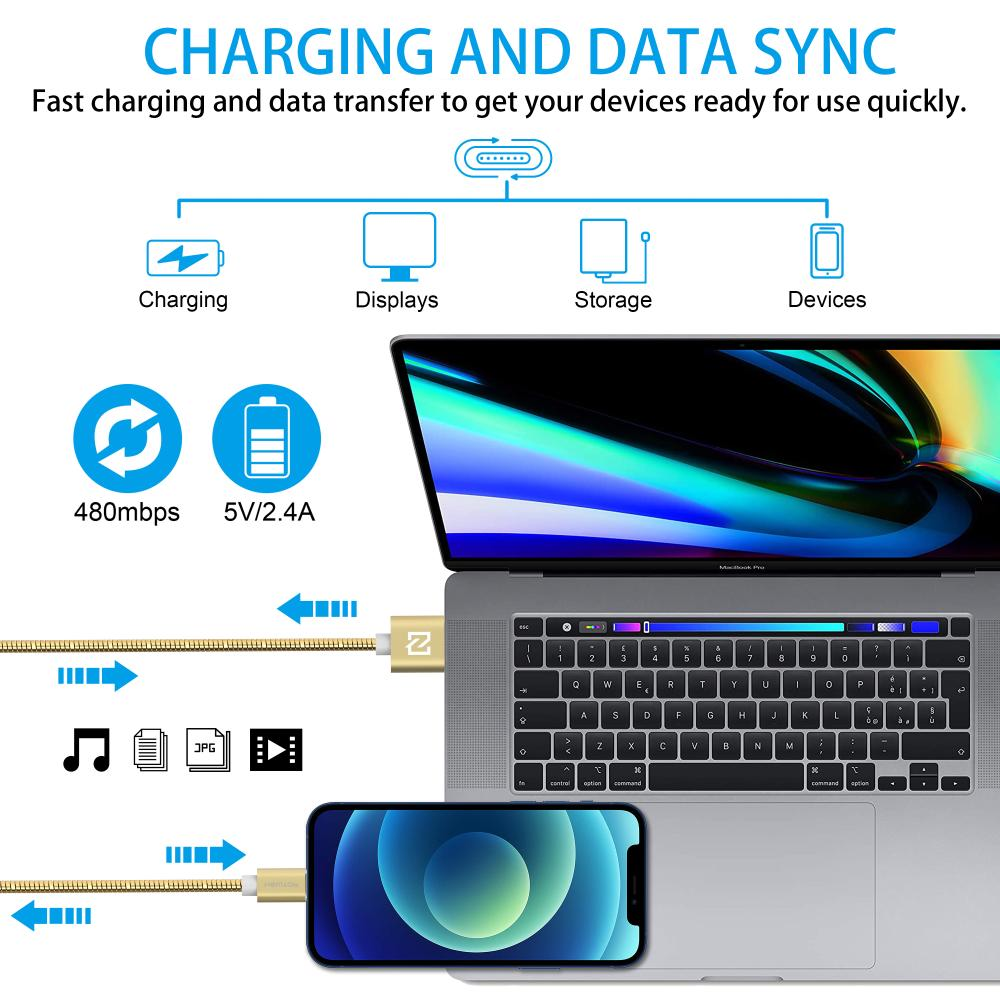 NEWTOP CU11 STEEL CAVO 100CM USB/TYPE-C