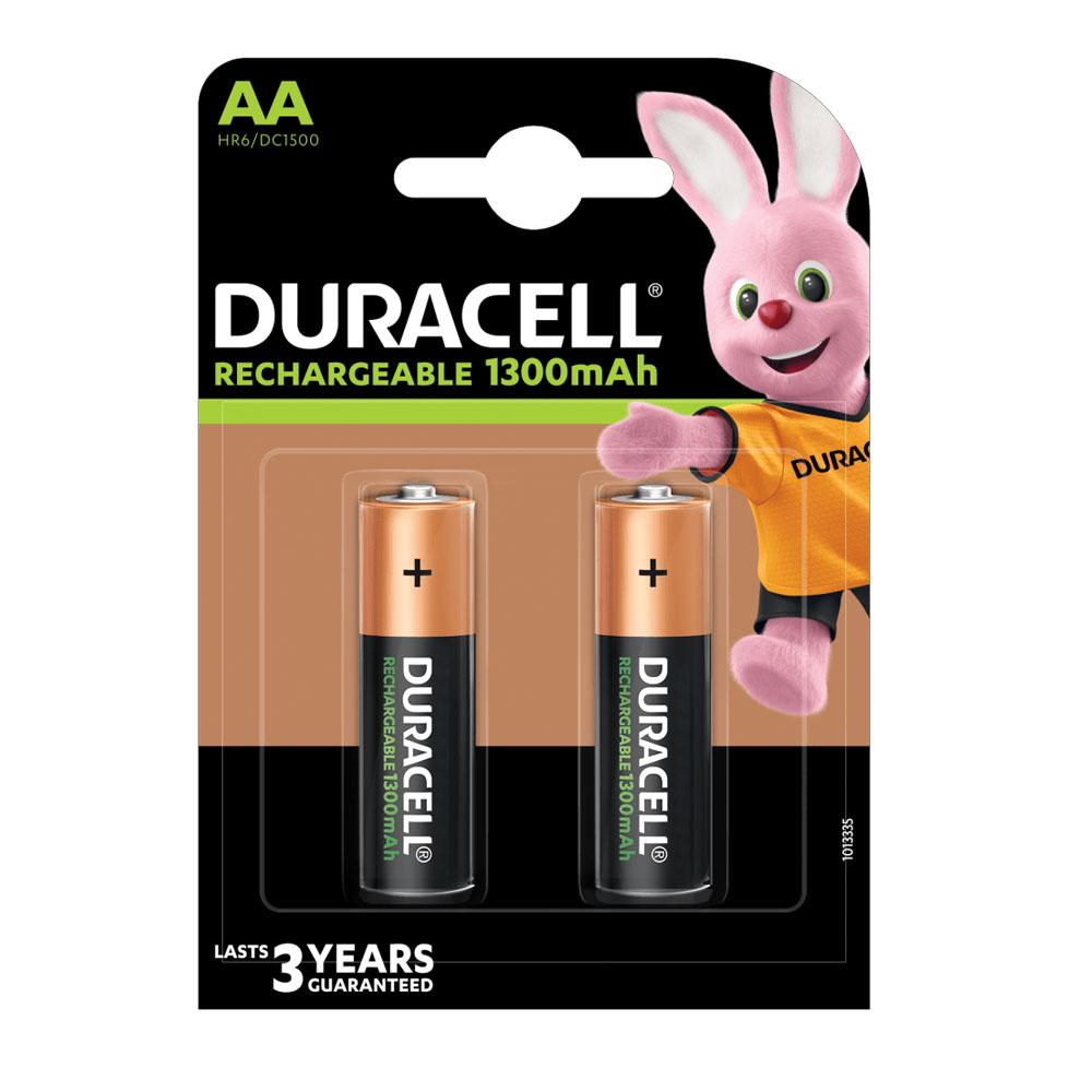 DURACELL BATTERIA RICARICABILE AA STILO 1300MAH BL2